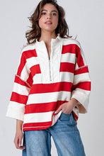 Load image into Gallery viewer, Urban Daizy - Breezy Striped Pullover Top