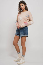 Load image into Gallery viewer, Urban Daizy - Heart of Fuzz Knit Crewneck Sweater