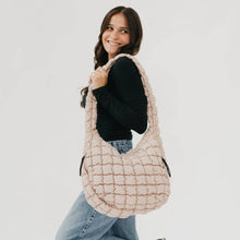 Load image into Gallery viewer, Carmen Quilted Hobo Tote Bag: Emerald