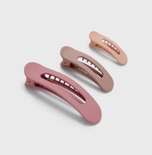Load image into Gallery viewer, Flat Lay Claw Clip 3pc Flat - Ultra Glossy Terracotta