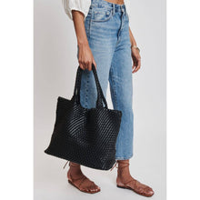 Load image into Gallery viewer, Moda Luxe - Solana Woven Vegan Leather Tote