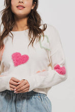 Load image into Gallery viewer, Urban Daizy - Heart of Fuzz Knit Crewneck Sweater