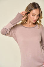 Load image into Gallery viewer, LMT3426-Sweet creature thermo top: MOCHA / M