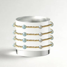 Load image into Gallery viewer, Lenny & Eva - Gilded Gold Beaded Bracelets-Dot, Amazonite