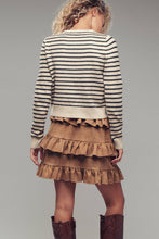 Load image into Gallery viewer, Urban Daizy - Parisian Striped Gold Button Cardigan