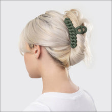 Load image into Gallery viewer, Eco-friendly Chain Claw Clip 3pc Set - Black/Moss