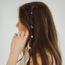 Load image into Gallery viewer, K'lani hair tie bracelets - "Luna" Silver & Cool Tones Hair Tie Rings