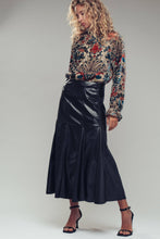 Load image into Gallery viewer, Urban Daizy - Burnout Velvet Smocked Mock Neck Blouse