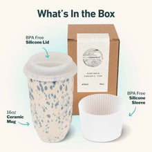 Load image into Gallery viewer, Nova Ceramics Travel Mugs - Orchid Ceramic Travel Mug – 16oz with Lid & Sleeve
