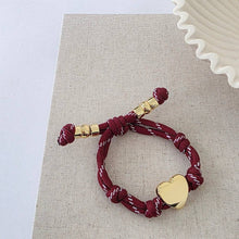 Load image into Gallery viewer, Pretty Simple - Knotty Cord Heart Bracelet - WATERPROOF