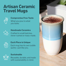 Load image into Gallery viewer, Nova Ceramics Travel Mugs - Lagoon Ceramic Travel Cup – 16oz with Lid & Sleeve
