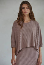 Load image into Gallery viewer, By Together - L4646 | Knit Sweater Boxy Short Sleeve Top