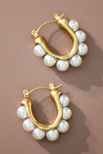 Load image into Gallery viewer, Mia Accessories - 18K Gold Plated Waterproof Stainless Steel Hoop Earrings - 7019