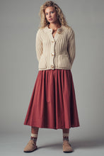 Load image into Gallery viewer, Urban Daizy - Chunky Gold Button Ribbed Knit Cardigan