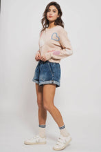Load image into Gallery viewer, Urban Daizy - Heart of Fuzz Knit Crewneck Sweater