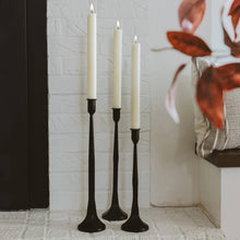 Load image into Gallery viewer, Sweet Water Decor - Black Cast Iron Taper Candle Holders, Set of 3 - Home Decor
