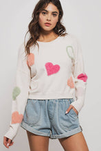 Load image into Gallery viewer, Urban Daizy - Heart of Fuzz Knit Crewneck Sweater