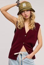 Load image into Gallery viewer, Mimosa - Buttoned V Neck Knit Sweater Vest