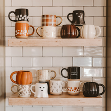 Load image into Gallery viewer, Sweet Water Decor - *NEW* Brown Leaves Stoneware Coffee Mug - Fall Decor & Gifts