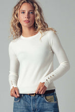 Load image into Gallery viewer, Urban Daizy - Polished Button Cuff Slim Knit Top