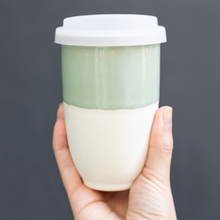 Load image into Gallery viewer, Nova Ceramics Travel Mugs - Sage Green Ceramic Travel Mug – 12oz Reusable Cup