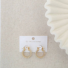 Load image into Gallery viewer, Pretty Simple - Lizzie Pave Hoops - WATERPROOF