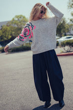 Load image into Gallery viewer, Urban Daizy - Sequin Floral Fuzzy Knit Sweater