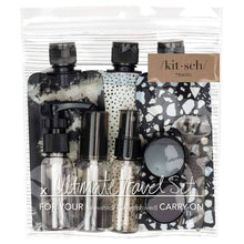 Load image into Gallery viewer, Refillable Ultimate Travel 11pc Set - Black & Ivory