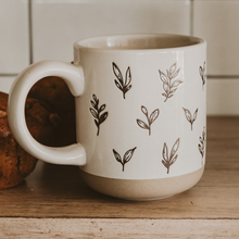 Load image into Gallery viewer, Sweet Water Decor - *NEW* Brown Leaves Stoneware Coffee Mug - Fall Decor & Gifts