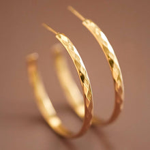 Load image into Gallery viewer, Mia Accessories - 18K Gold PVD Plated Waterproof Stainless Steel Hoop Earrings - 7130