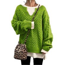 Load image into Gallery viewer, EmberLoom - Women Cable Knit Sweater Casual Ribbed Pattern Knit Top
