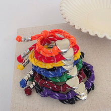 Load image into Gallery viewer, Pretty Simple - Knotty Cord Heart Bracelet - WATERPROOF