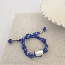 Load image into Gallery viewer, Pretty Simple - Knotty Cord Heart Bracelet - WATERPROOF