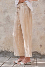 Load image into Gallery viewer, Urban Daizy - Linen Wide-Leg Drawstring Pants