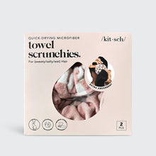 Load image into Gallery viewer, Microfiber Quick-Dry Towel Scrunchie 2PC- Terracotta Checker