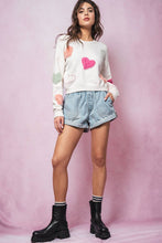 Load image into Gallery viewer, Urban Daizy - Heart of Fuzz Knit Crewneck Sweater