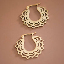 Load image into Gallery viewer, Mia Accessories - 18K Gold Plated Waterproof Stainless Steel Hoop Earrings - 7657