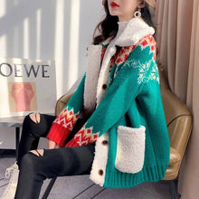 Load image into Gallery viewer, UZ Wholesale Store - Loose Fit Thick Knit Christmas Jacquard Sweater