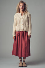 Load image into Gallery viewer, Urban Daizy - Chunky Gold Button Ribbed Knit Cardigan