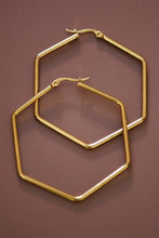 Load image into Gallery viewer, Mia Accessories - 18K Gold Plated Waterproof Stainless Steel Hoop Earrings - 7151