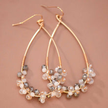 Load image into Gallery viewer, Mia Accessories - Gold Plated Wire Wrapped Beaded Teardrop Earrings – 8099