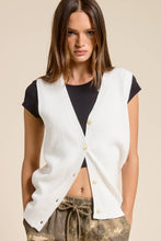 Load image into Gallery viewer, Mimosa - Buttoned V Neck Knit Sweater Vest