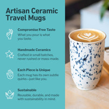 Load image into Gallery viewer, Nova Ceramics Travel Mugs - Orchid Ceramic Travel Mug – 12oz with Lid & Sleeve