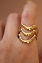 Load image into Gallery viewer, Mia Accessories - 18K Gold Plated Waterproof Stainless Steel Ring - 7855