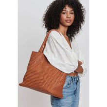 Load image into Gallery viewer, Moda Luxe - Solana Woven Vegan Leather Tote