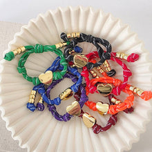 Load image into Gallery viewer, Pretty Simple - Knotty Cord Heart Bracelet - WATERPROOF