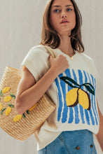 Load image into Gallery viewer, Urban Daizy - Lemon Graphic Knit Vest Citrus Print
