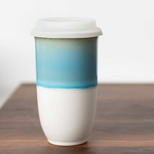 Load image into Gallery viewer, Nova Ceramics Travel Mugs - Lagoon Ceramic Travel Cup – 16oz with Lid & Sleeve