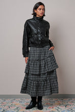 Load image into Gallery viewer, Urban Daizy - Plaid Tiered Ruffle Cotton Maxi Skirt