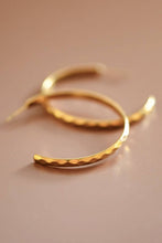 Load image into Gallery viewer, Mia Accessories - 18K Gold PVD Plated Waterproof Stainless Steel Hoop Earrings - 7130